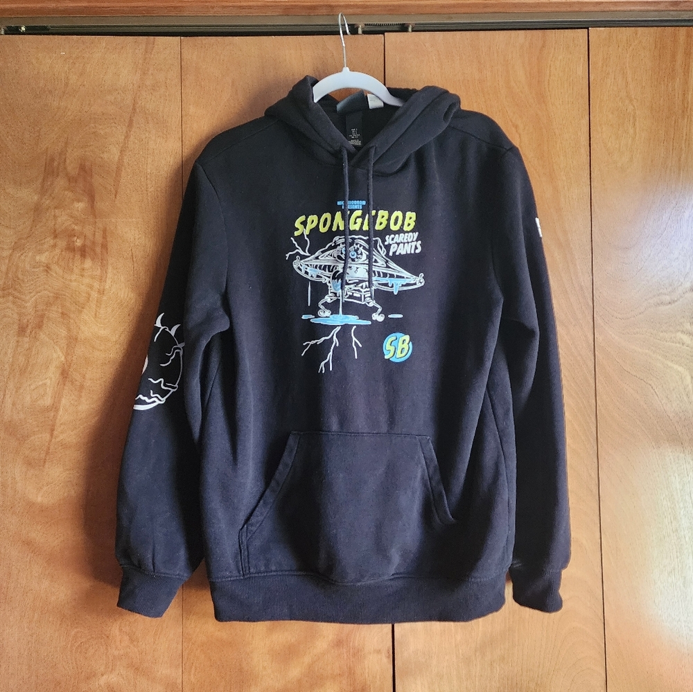 Black SpongeBob Graphic Hoodie